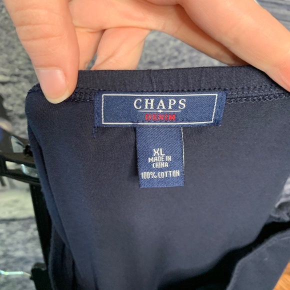 { 5 for $25 } CHAPS DENIM NAVY MAX TRUMPET SKIRT - Picture 6 of 7